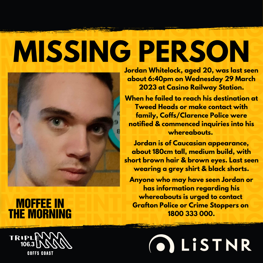 MISSING PERSON: Have You Seen Jordan Whitelock?