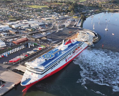 Spirit of Tasmania IV tests out the Devonport berth episode artwork