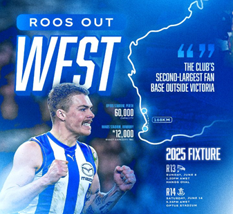 The Kangaroos are officially ditching Tassie after 2025