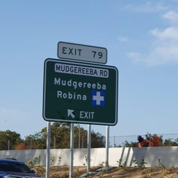 Main Roads can't spell Murgee - Mudgereeba - Medgureba - never mind
