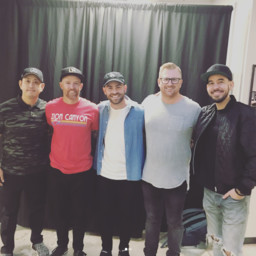 Linkin Park backstage at their Chester tribute show.