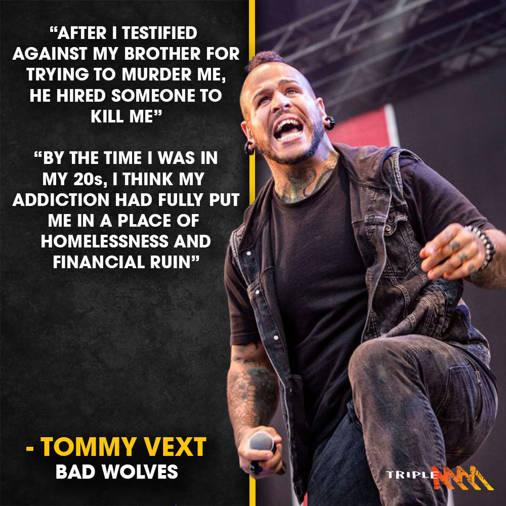 Bad Wolves singer Tommy Vext was almost murdered by his twin brother