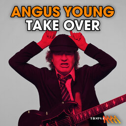 Angus Young plays the brand new AC/DC album POWER UP