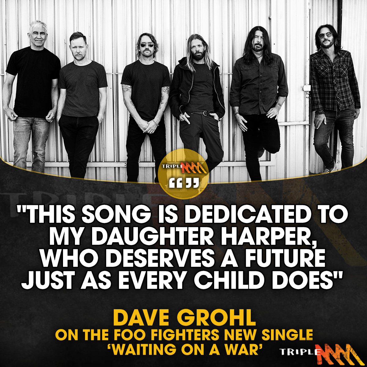 Dave Grohl talks about the new Foo Fighters single 'Waiting On A War'