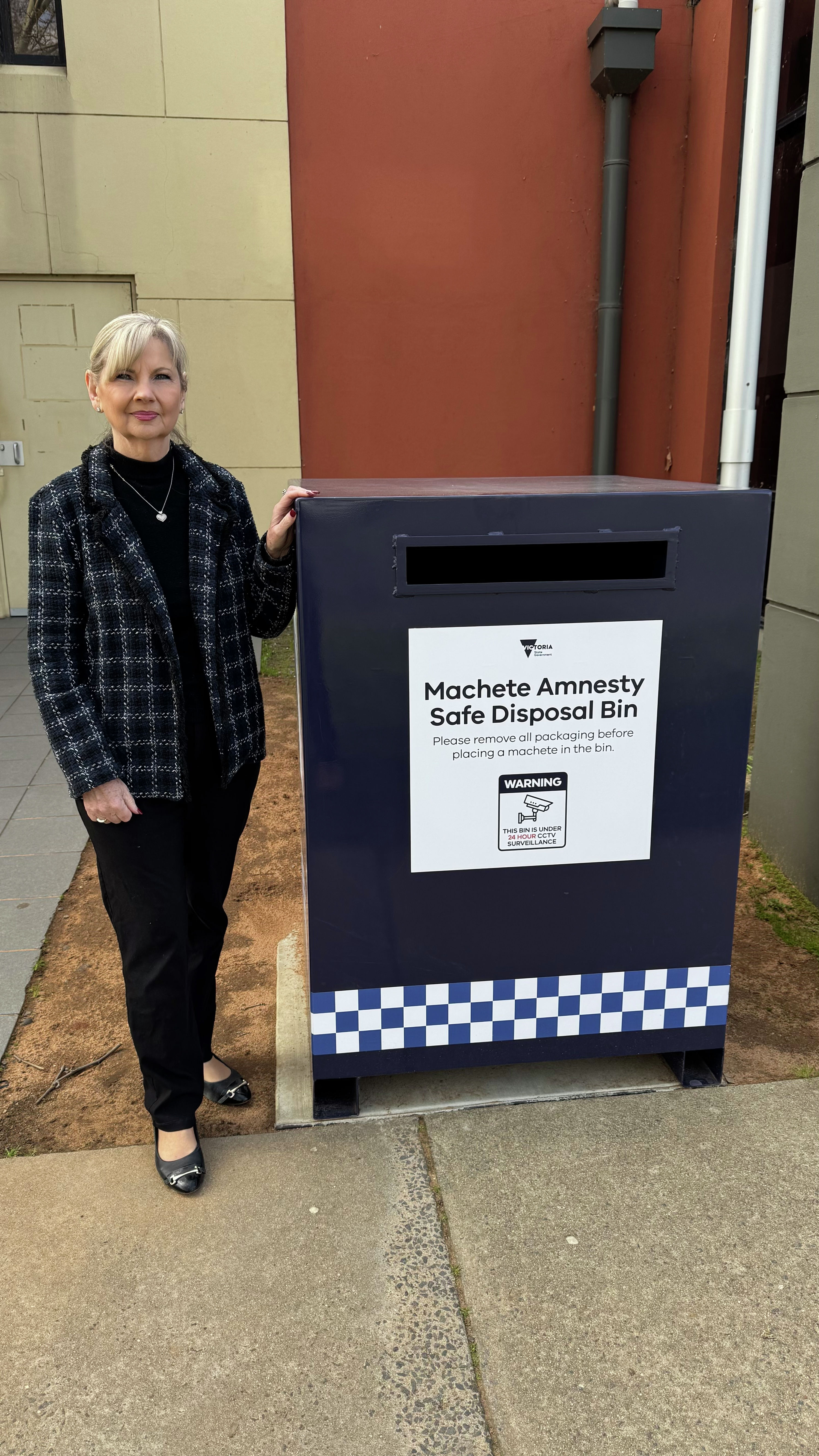 Shepparton Police have "no access or involvement" with machete bins!