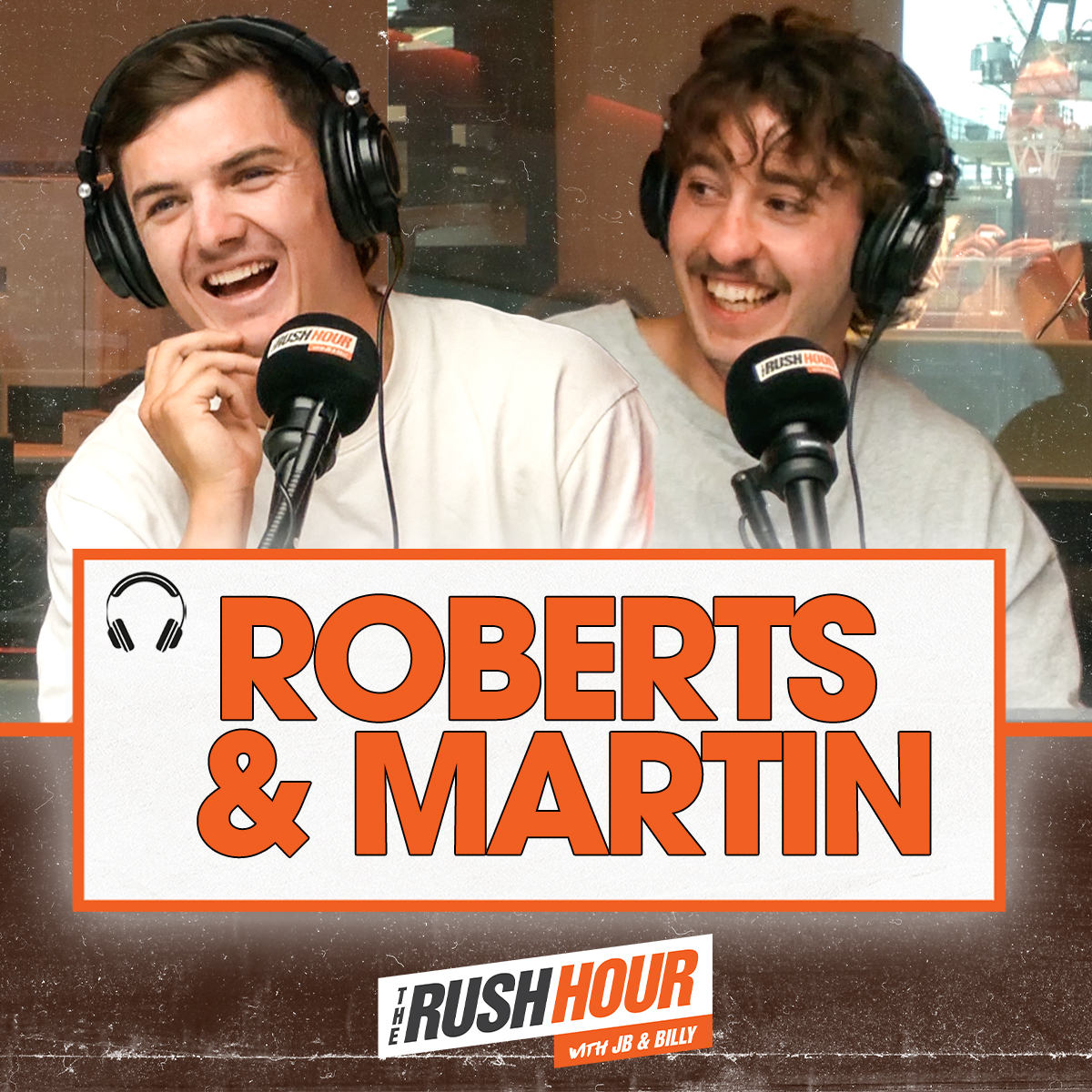 Essendon's Nic Martin and Archie Roberts