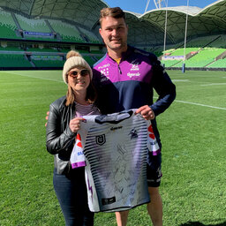 Joe Stimson Welcomes Poppy To The Melbourne Storm