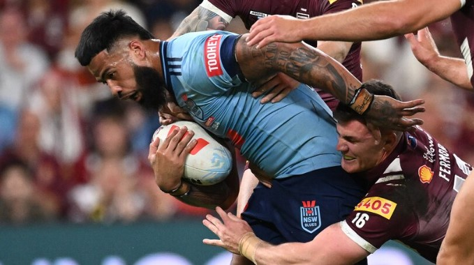 Payne Haas overcomes injury concerns to be Blues man of the match 