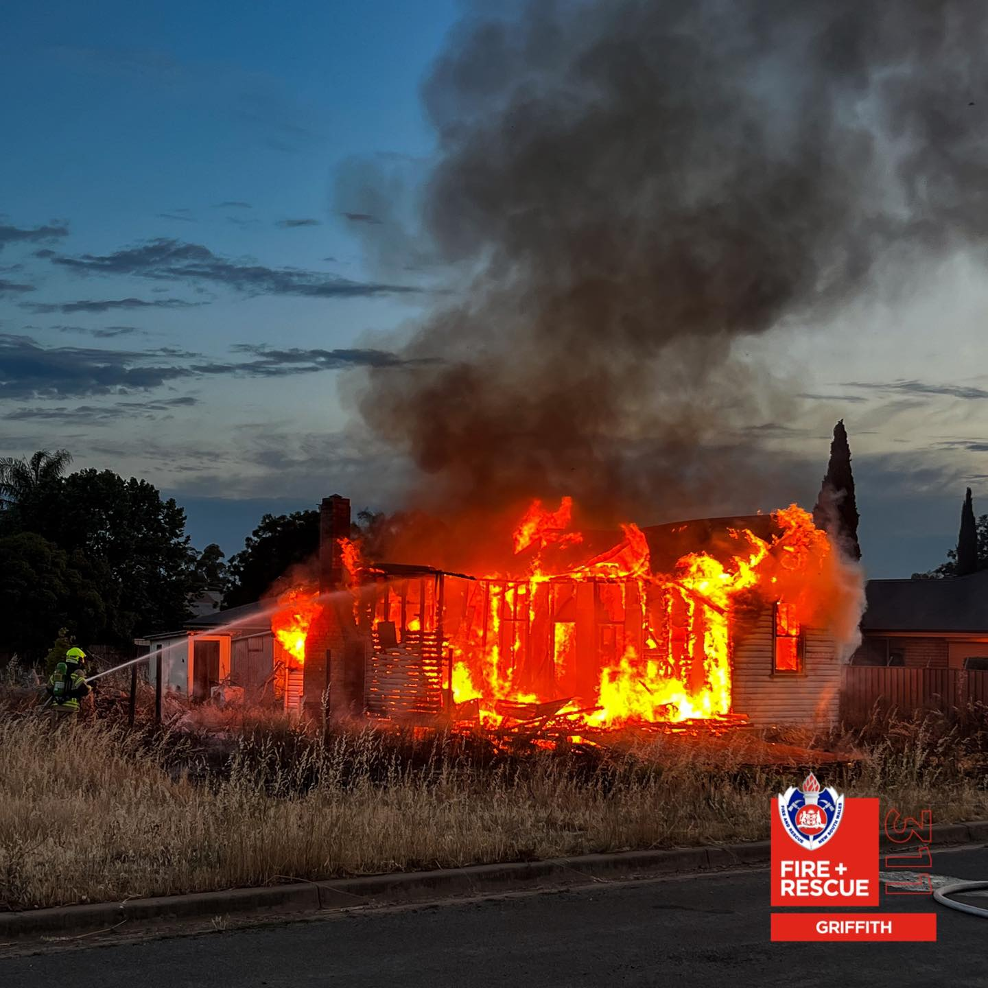 BREAKING: Early morning blaze sees Griffith property destroyed cover image