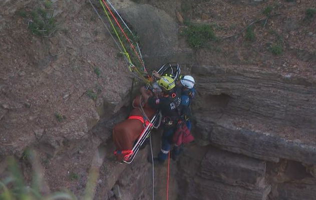 Teenage boy winched to safety in daring rescue mission