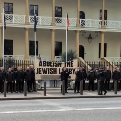 Man charged after neo-Nazi rally outside NSW Parliament last year
