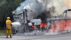 No kids on board but a school bus near Donnybrook has burst into flames