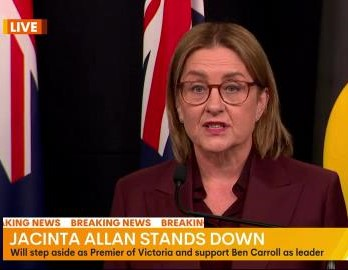 FULL SPEECH: Jacinta Allan steps down as Victorian Premier