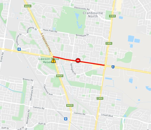 Motorcyclist killed in Cranbourne North hit and run; Delays on the South Gippsland Hwy
