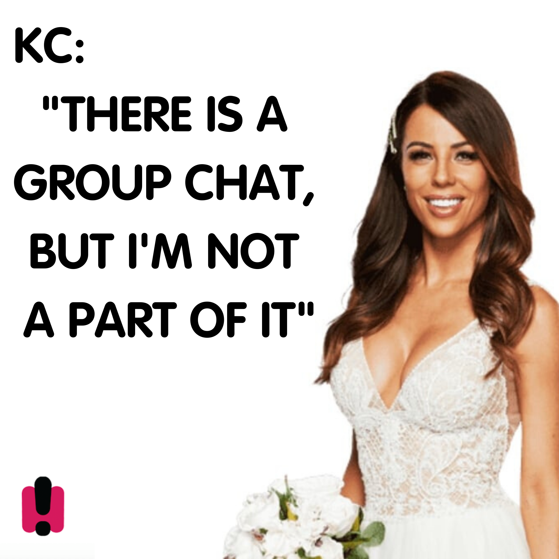 KC from MAFS said there's a group chat that Drew is in that her and Cathy got booted out of!