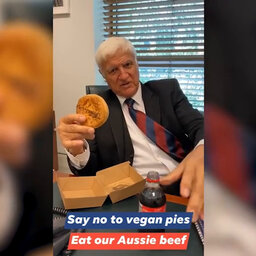 Bob Katter is not happy.... and this time it's to do with pies!