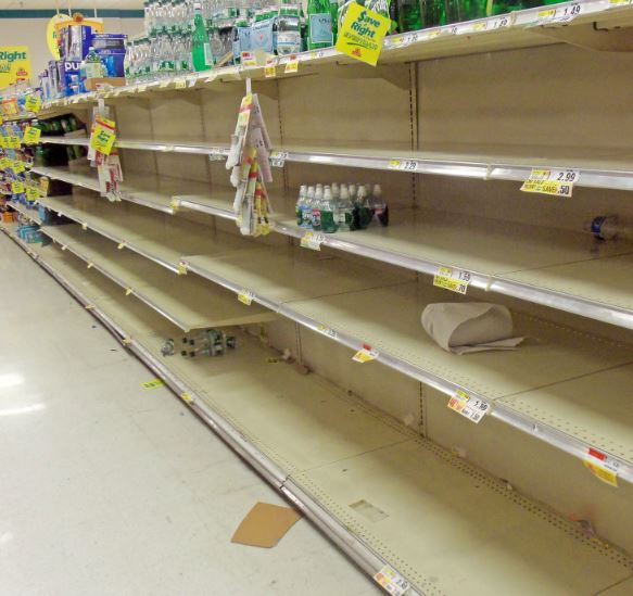 Empty supermarket shelves across the Hunter amid coronavirus fears