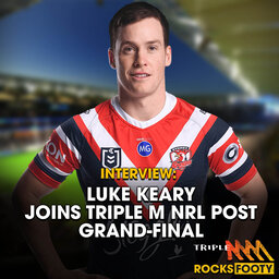 INTERVIEW: Luke Keary Joins Triple M Following The Roosters GF Win Over The Raiders