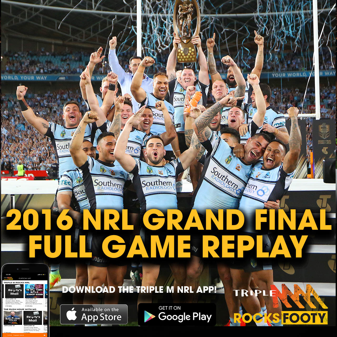 Full Game Replay 2016 NRL Grand Final: Sharks v Storm