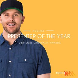 Jay has been nominated for an LGBTI Award for the 3rd year in a row - Monday October 15, 2018