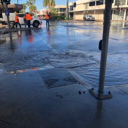 There Was A HUGE Burst Water Main In Mackay This Morning