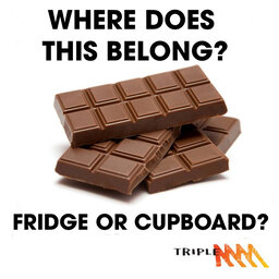 Where does chocolate belong - in the cupboard or the fridge