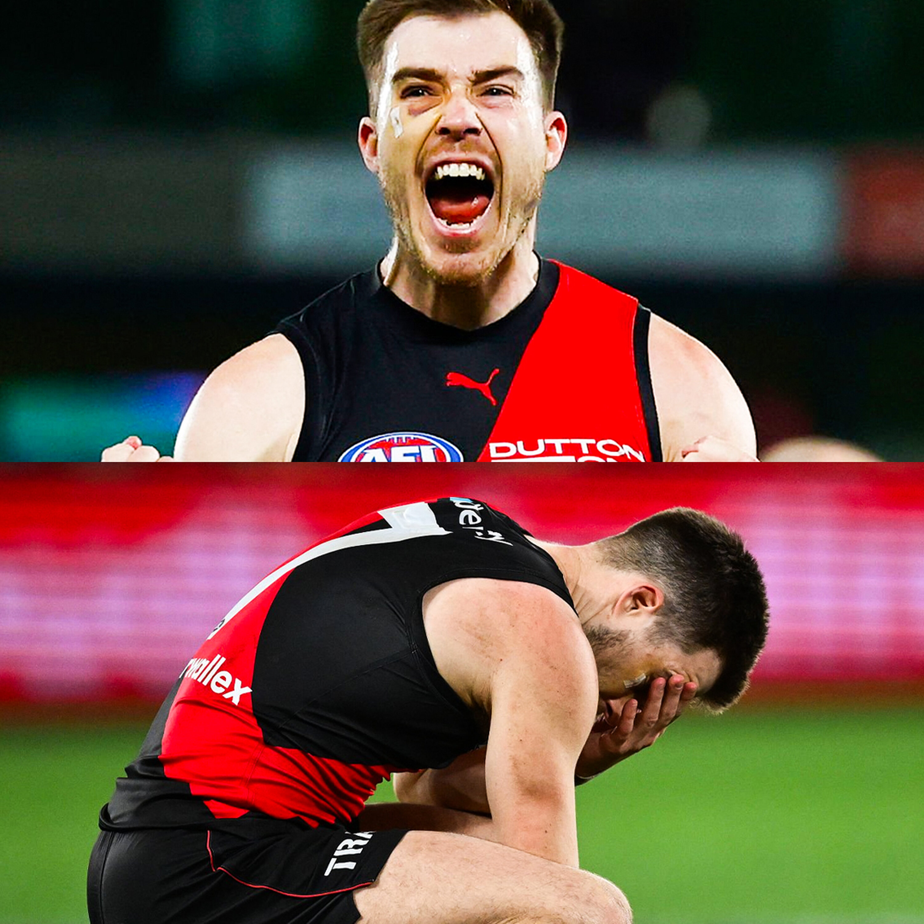 The dying stages of Essendon's heartbreaking loss to Port Adelaide