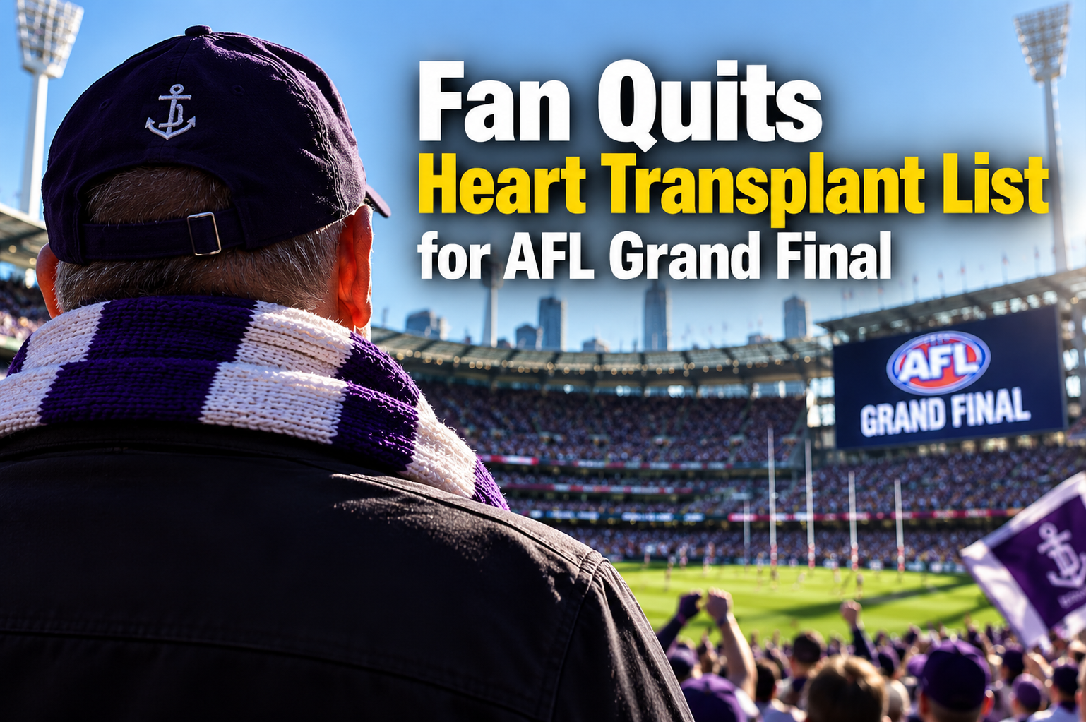 Freo Fan Quits Heart Transplant List for AFL Grand Final. episode artwork