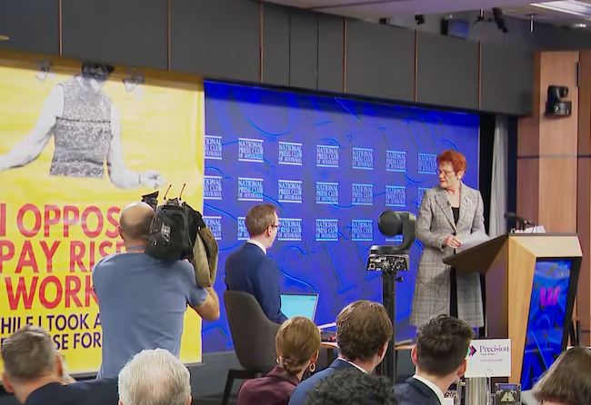 BREAKING: Banner interrupts Pauline Hanson’s Press Club speech episode artwork