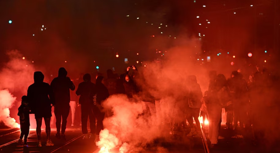 Police officer injured as A League celebrations turn ugly 