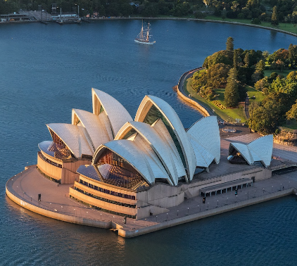 Crowds gather at Sydney Opera House on the Eve of Anzac Day