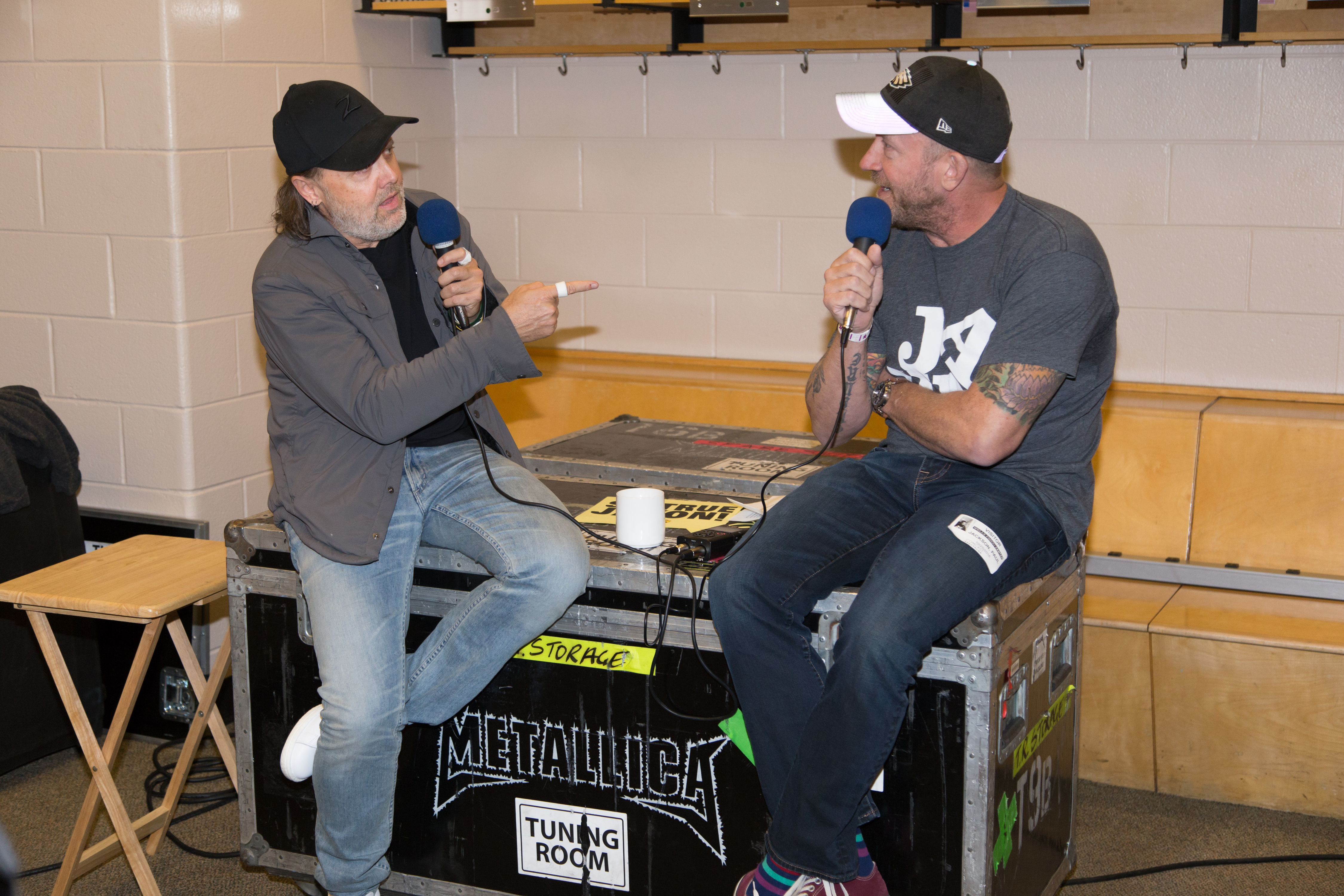 Lars Ulrich backstage at the WMMR 50th Finale