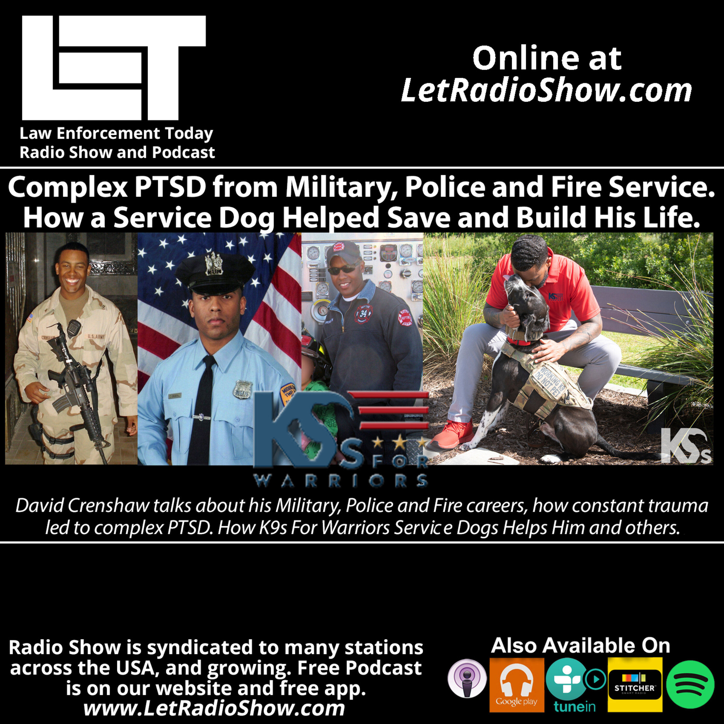 S7E4: PTSD from Military, Police and Fire Service. A Service Dog Helped Save and Build His Life. Image