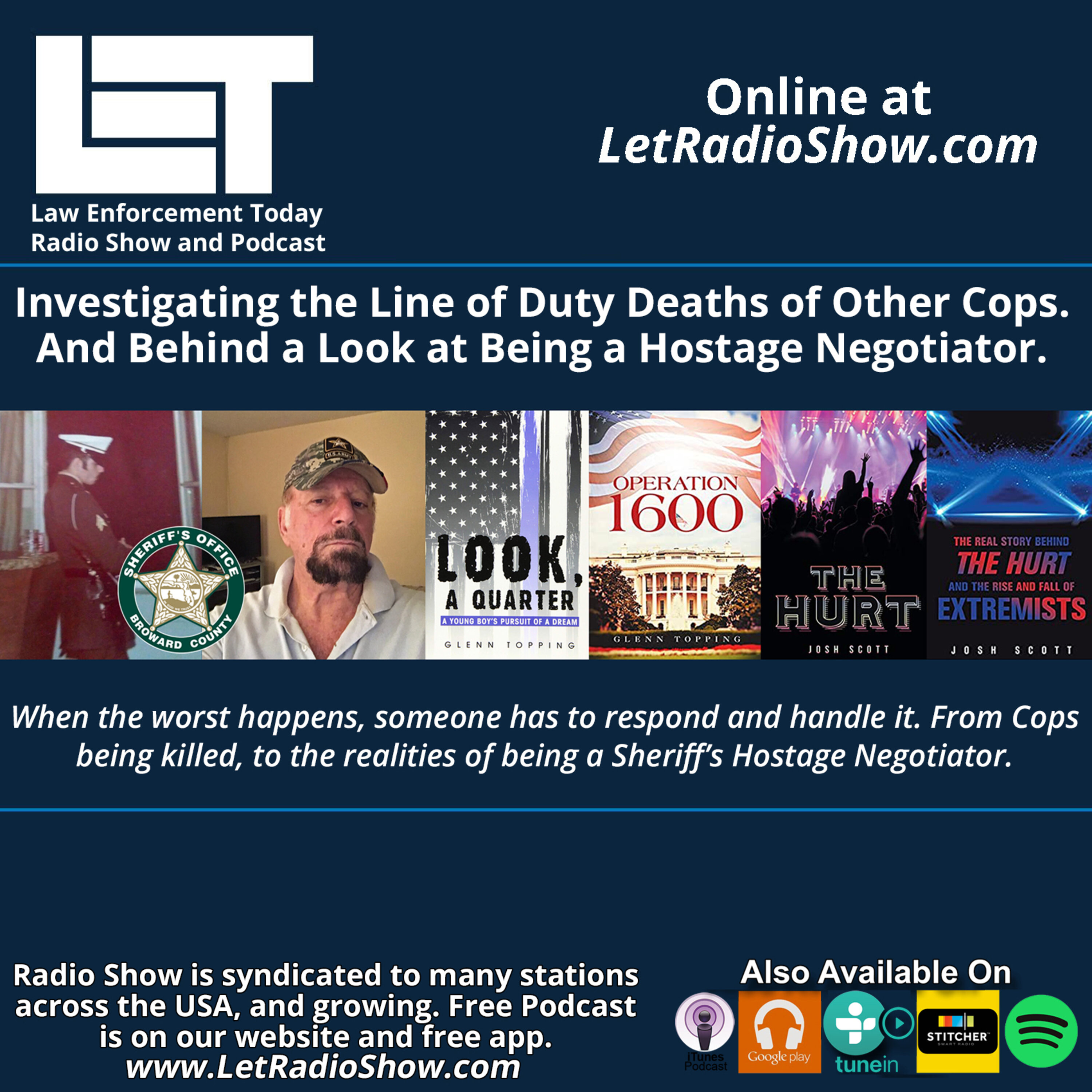 S6E72: Investigating the Line of Duty Deaths of Other Cops.  A Look at Being a Hostage Negotiator. And Being on The TV Show COPS. Image