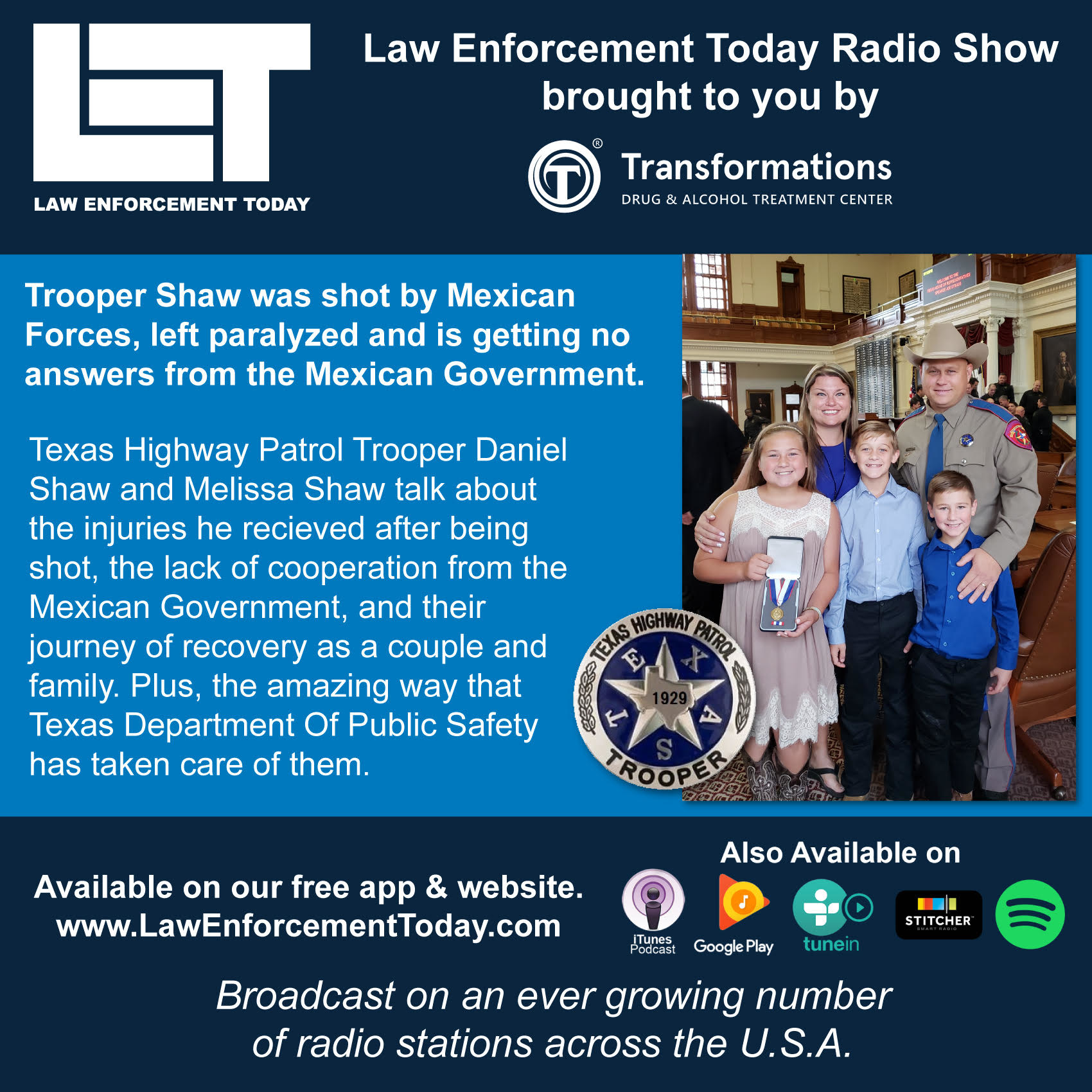 State Trooper Shot From The Mexican Border,  Still Looking For Answers
