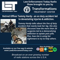 Motorcycle Police Officer’s Wreck, Devastating Injuries and Addiction.