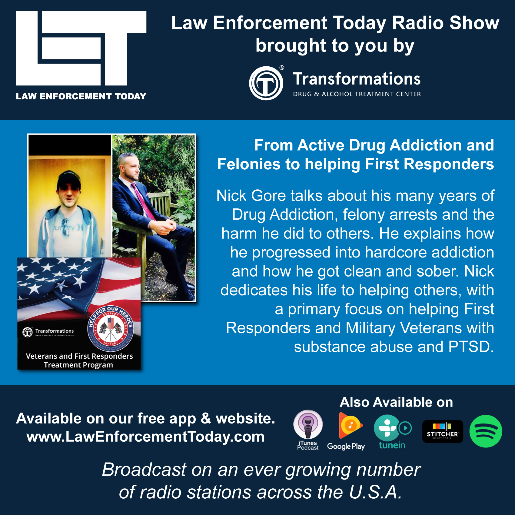 Recovering Drug Addict Helping Police and First Responders.