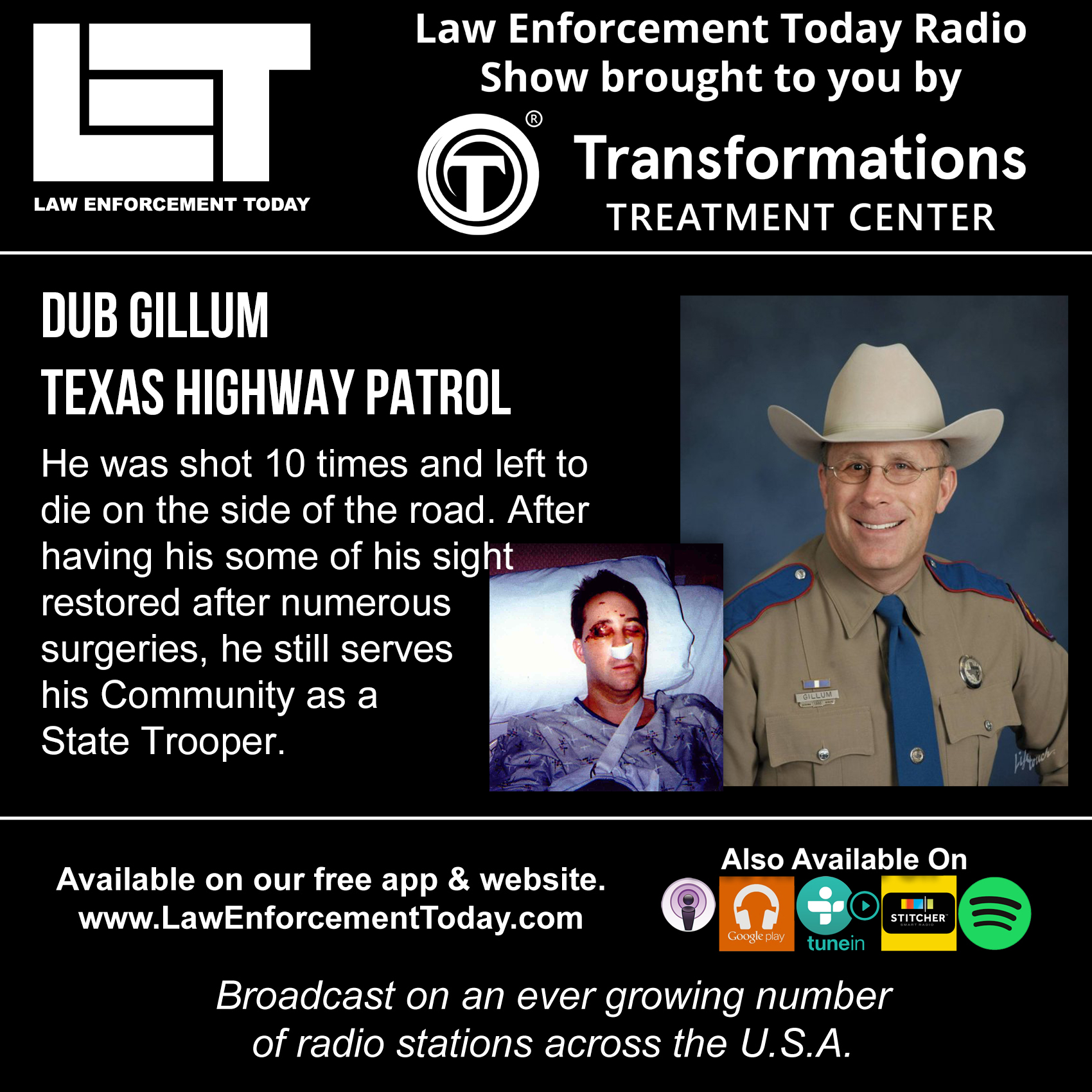 State Trooper Shot at 10 times and left to die on the side of the road