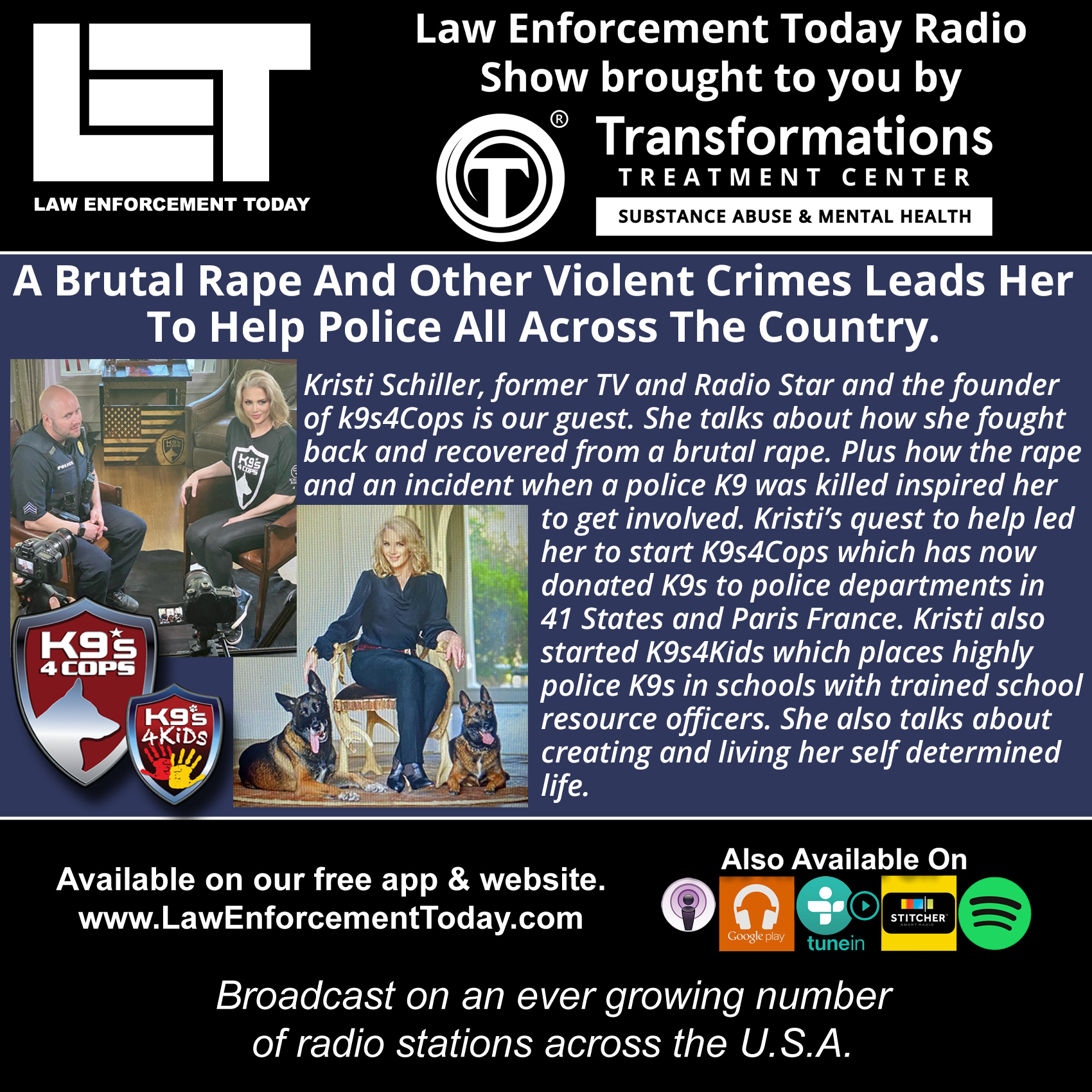 Violent Rape Lead Her To Help Police All Across The Country. K9s For Cops.