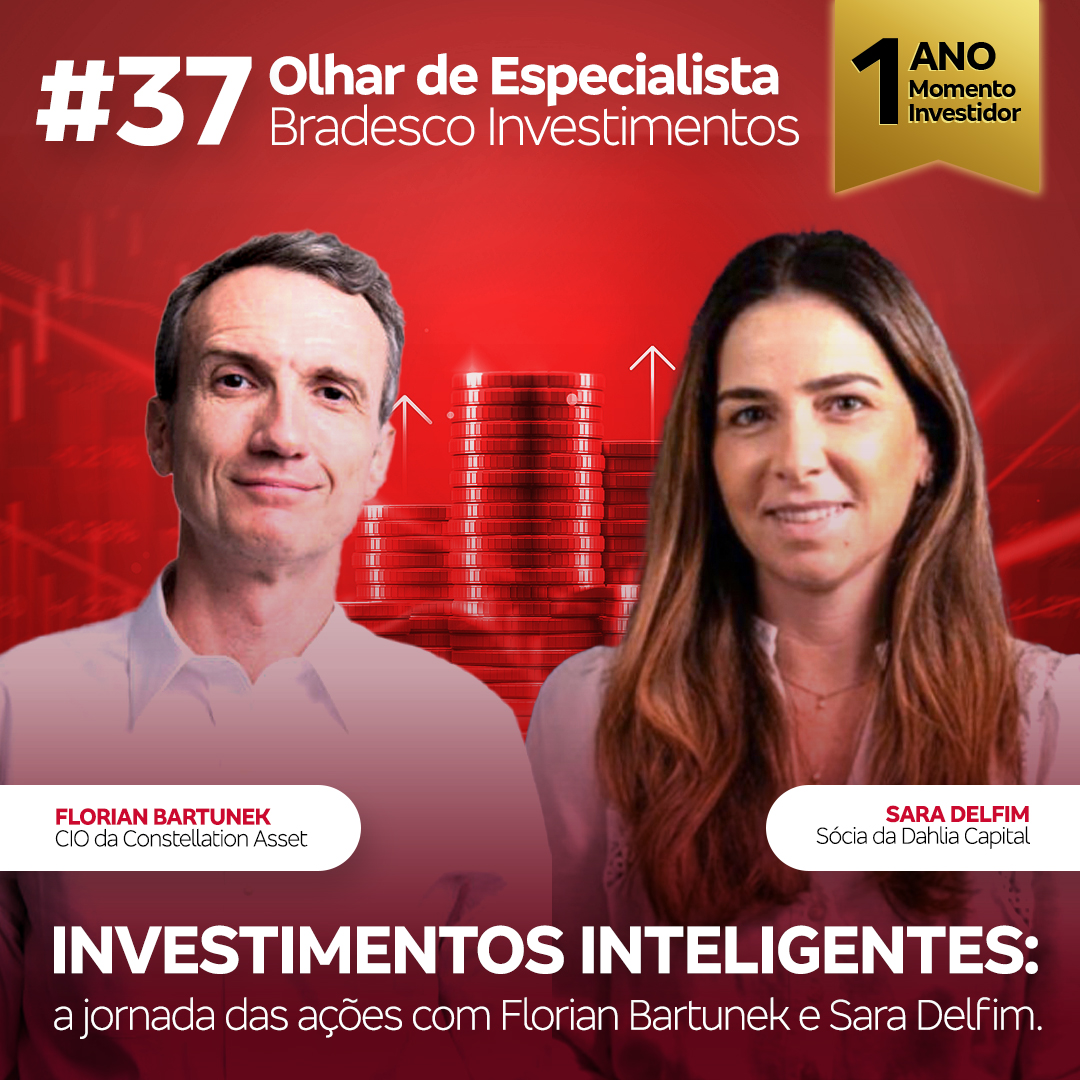#37 Olhar de especialista | Investimentos inteligentes: a jornada das ações com Florian Bartunek e Sara Delfim. episode artwork