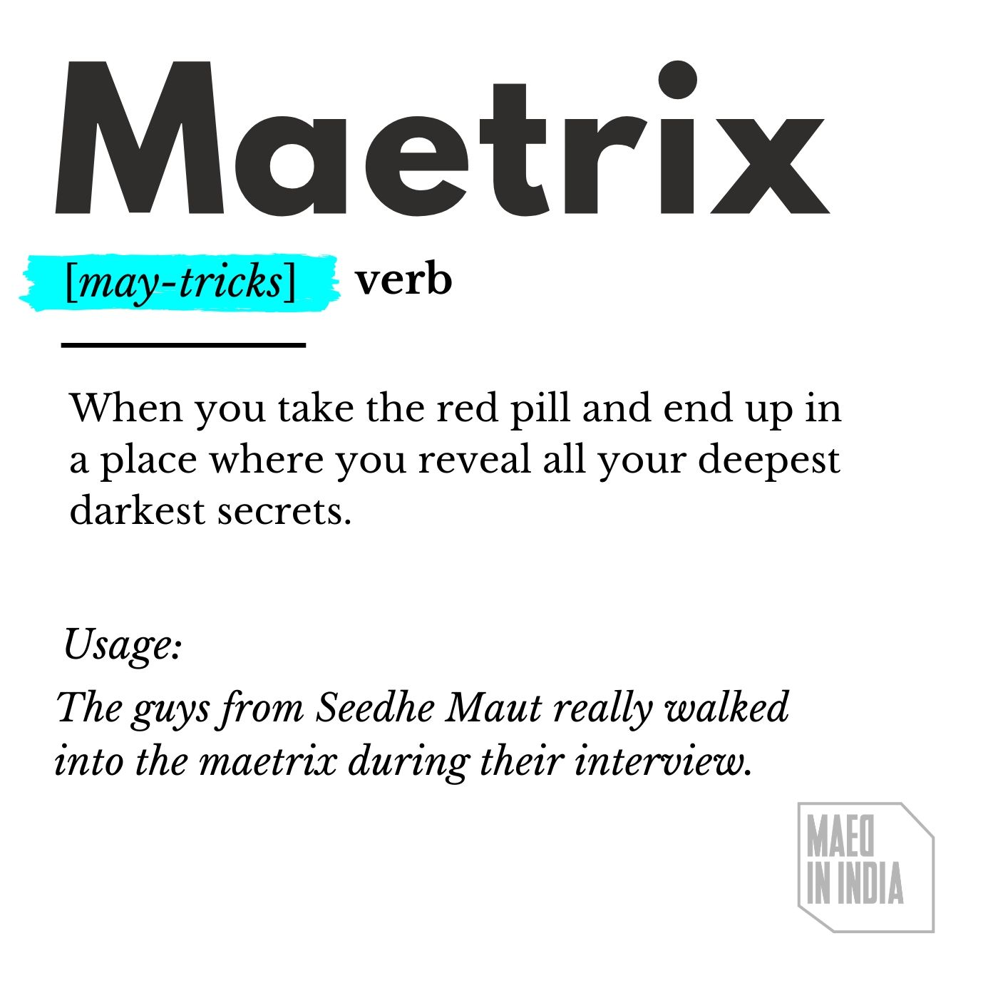Maed Mixtape: Maetrix