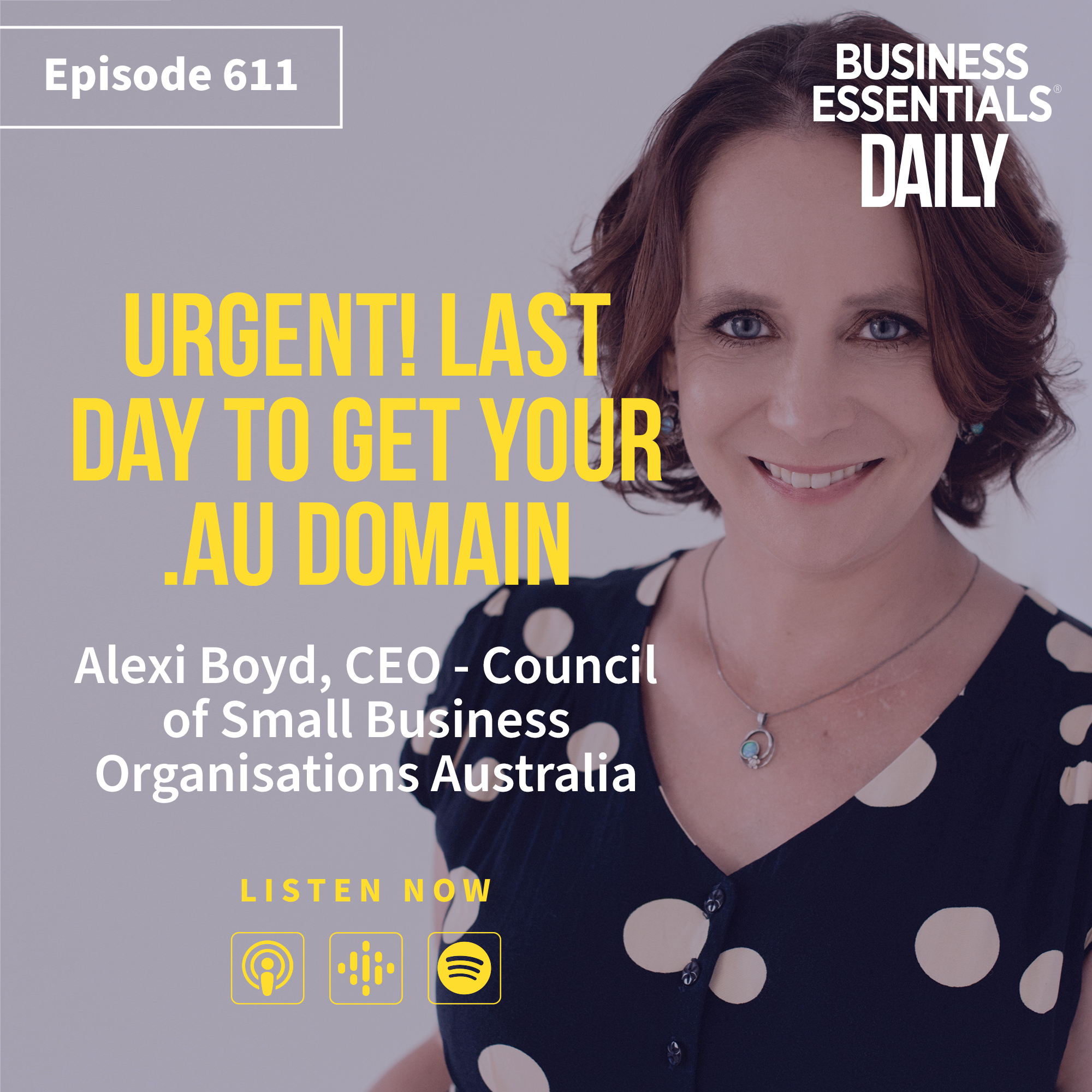 Urgent! Last day to get your .au domain episode artwork