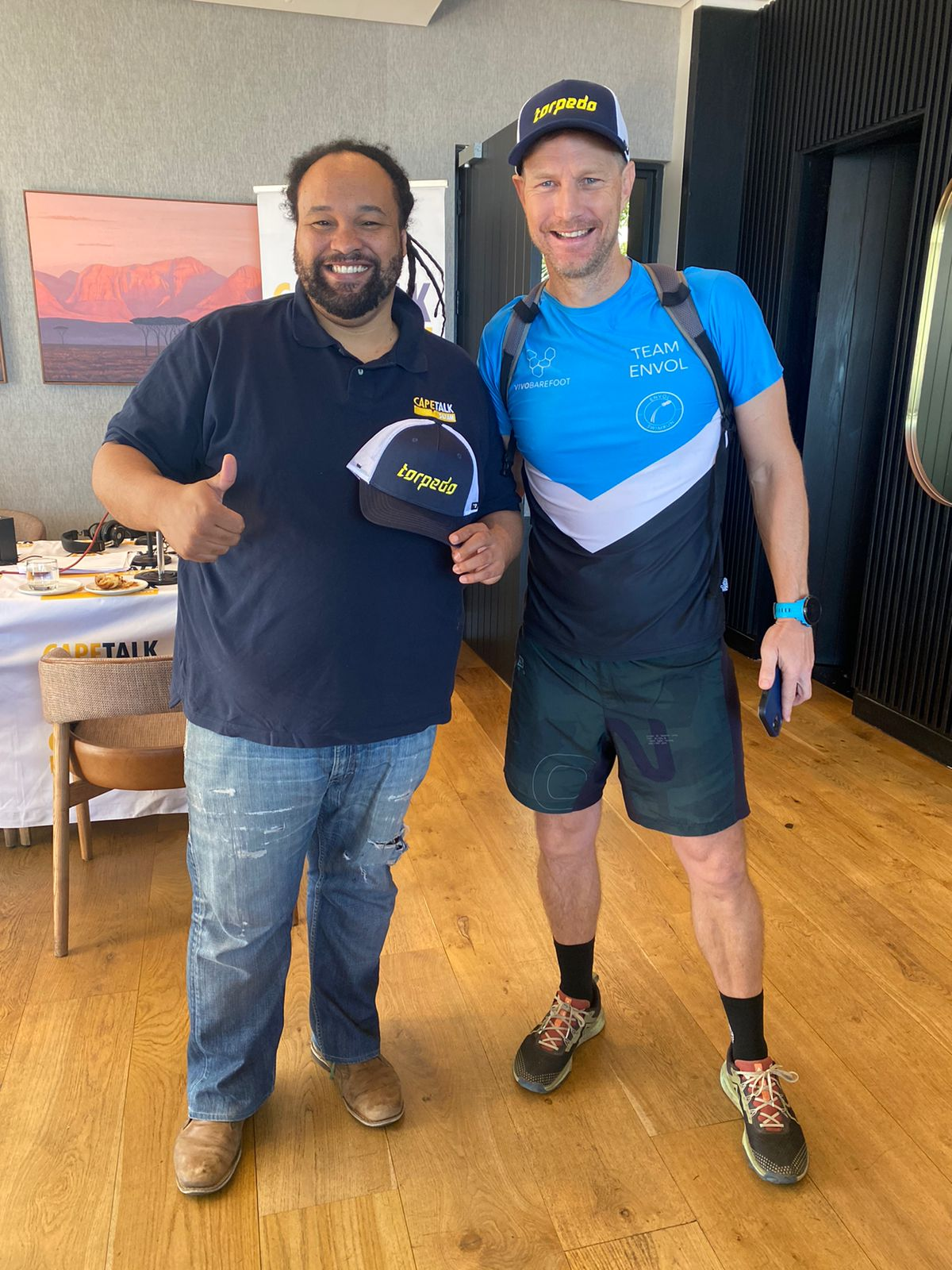 Richard McMartin is a member of the Torpedo swim-run club. Each Thursday he and his team of 20 run a 5km loop around Lions Head and end with a dip at Saunders!