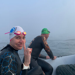 Liezel van der Westhuizen swims 7.5km for charity