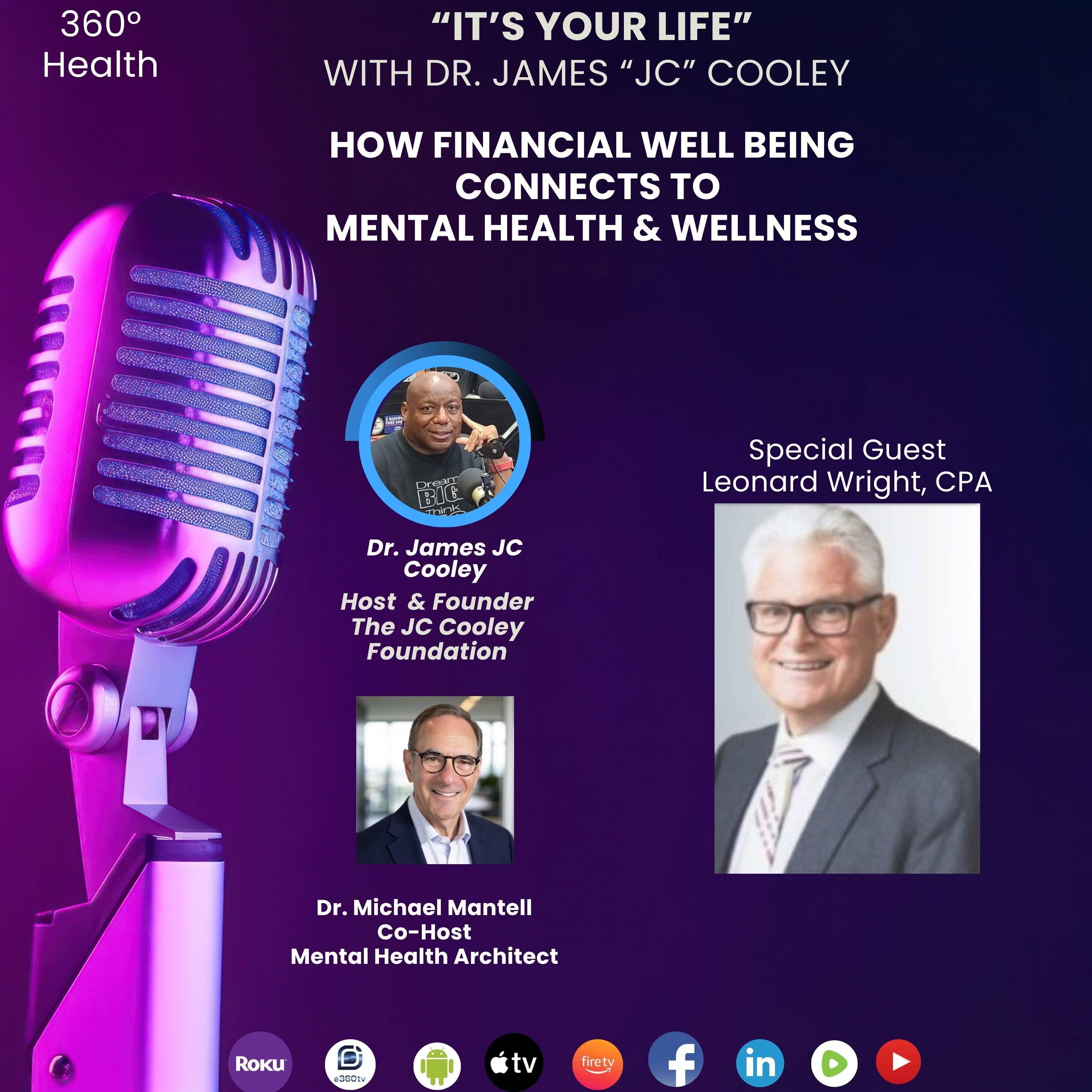 360° Health: HOW FINANCIAL WELL BEING CONNECTS TO MENTAL HEALTH & WELLNESS episode artwork