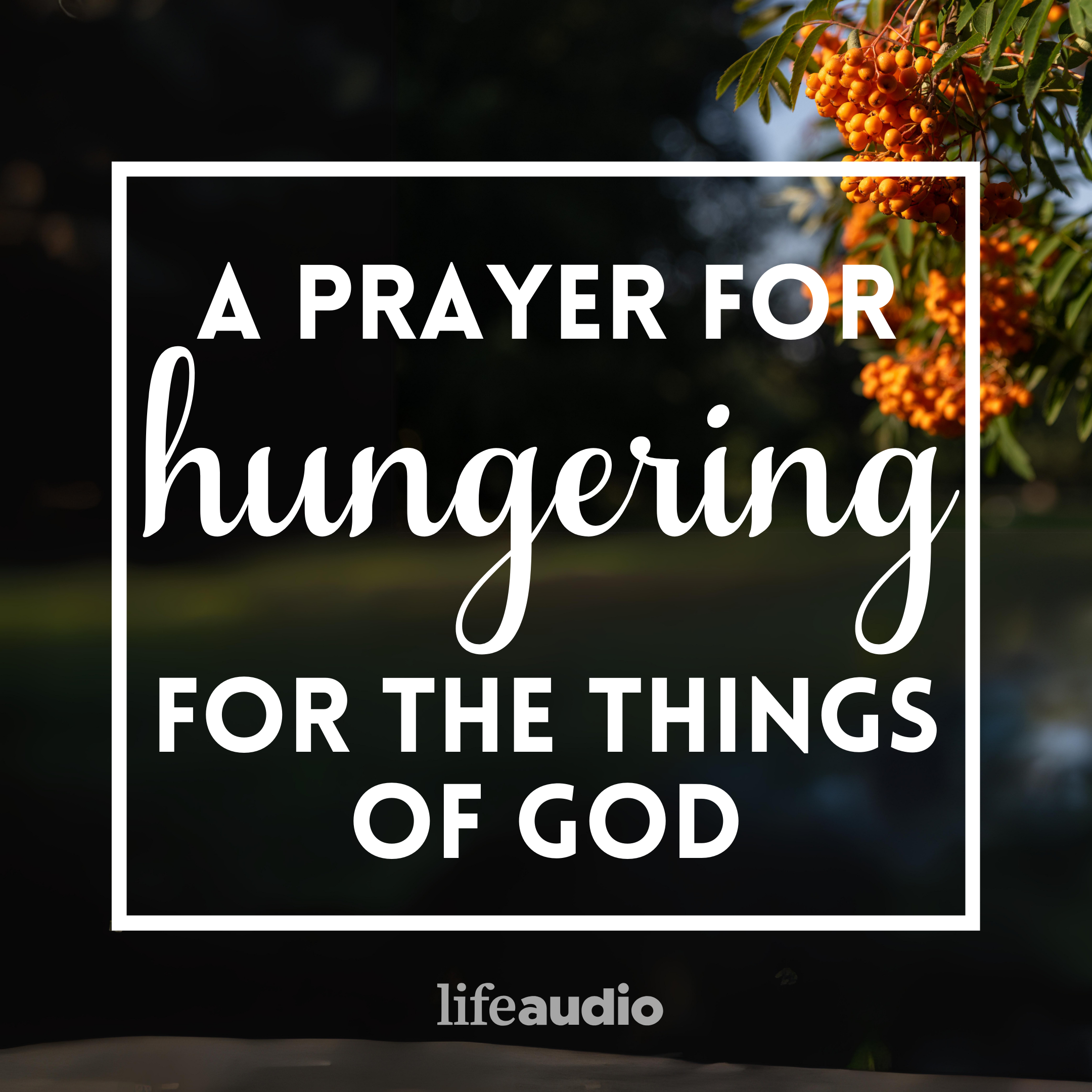 A Prayer for Hungering for the Things of God
