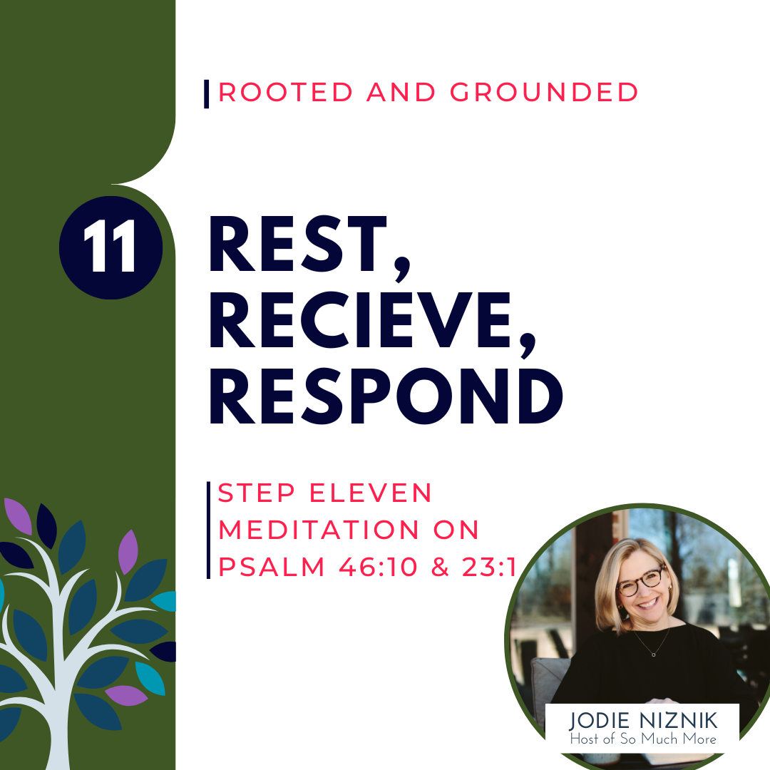 Rest, Receive, Respond | Psalm 46:10 & 23:1, Step 11 Meditation