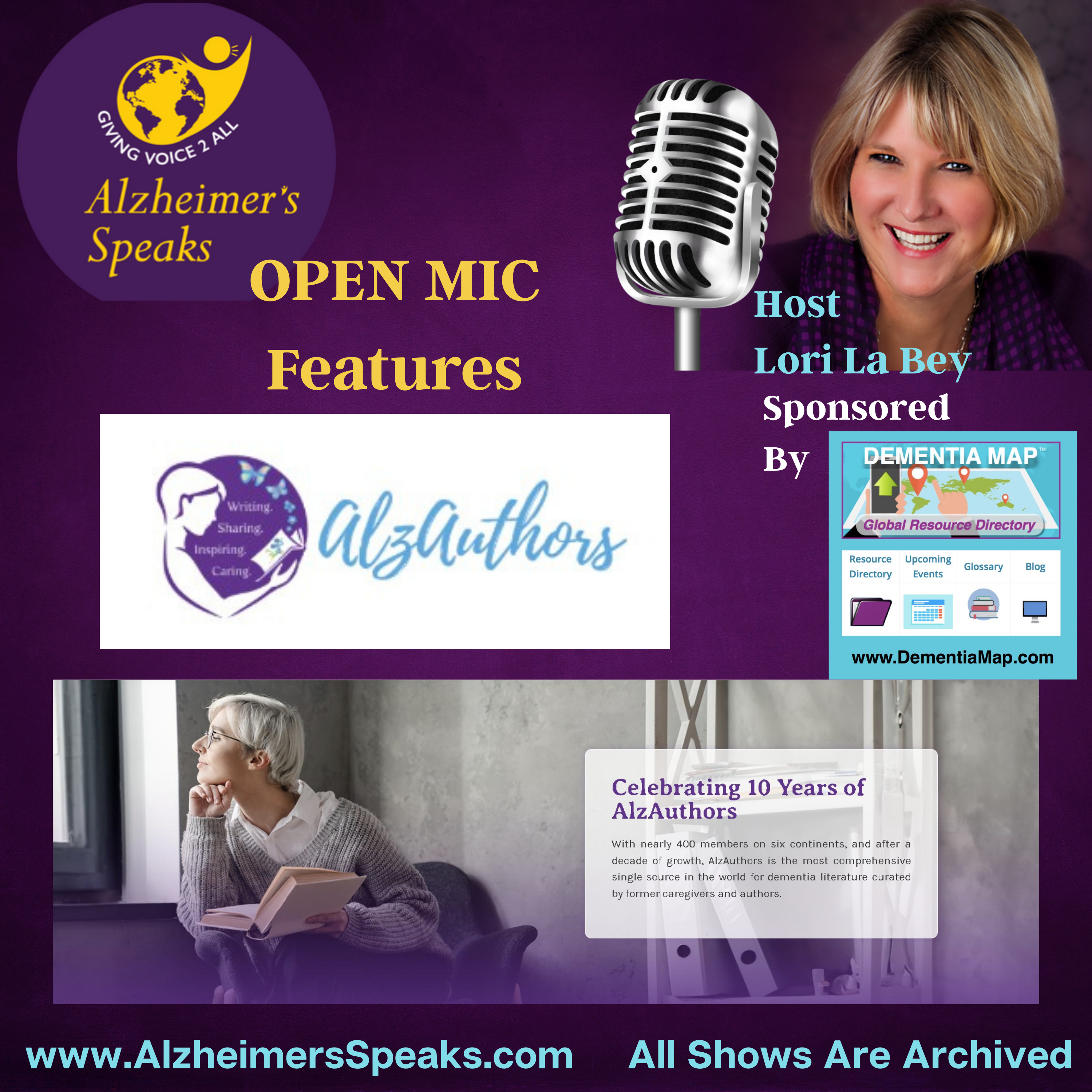 OPEN MIC - Featuring AlzAuthors Celebrating 10 Years of Support & Service