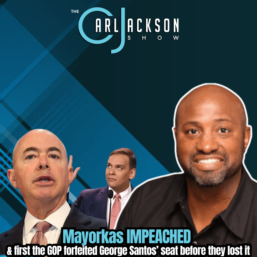 Mayorkas IMPEACHED  & first the GOP forfeited George Santos’ seat before they lost it