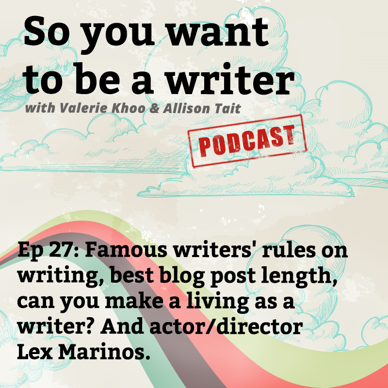 So You Want to be a Writer